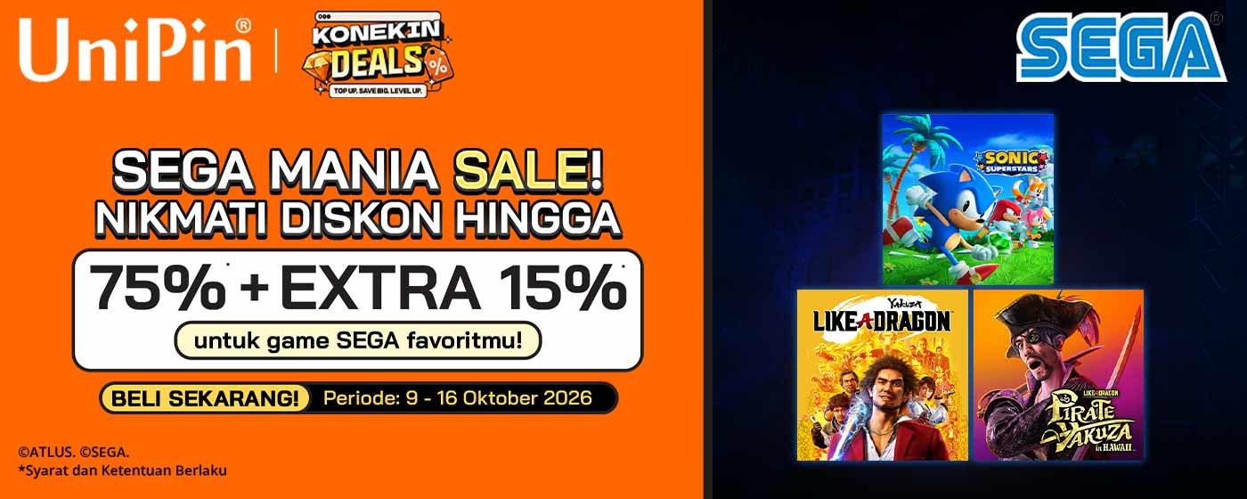 SEGA Mania Sale: Wishlist Jadi Koleksi, Harga Bikin Jatuh Hati! Hanya di UniPin